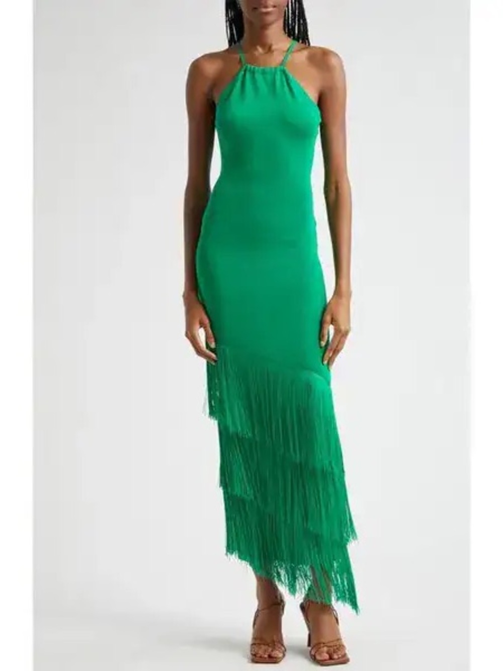 Lokoja Sleeveless fringe hem dress size S